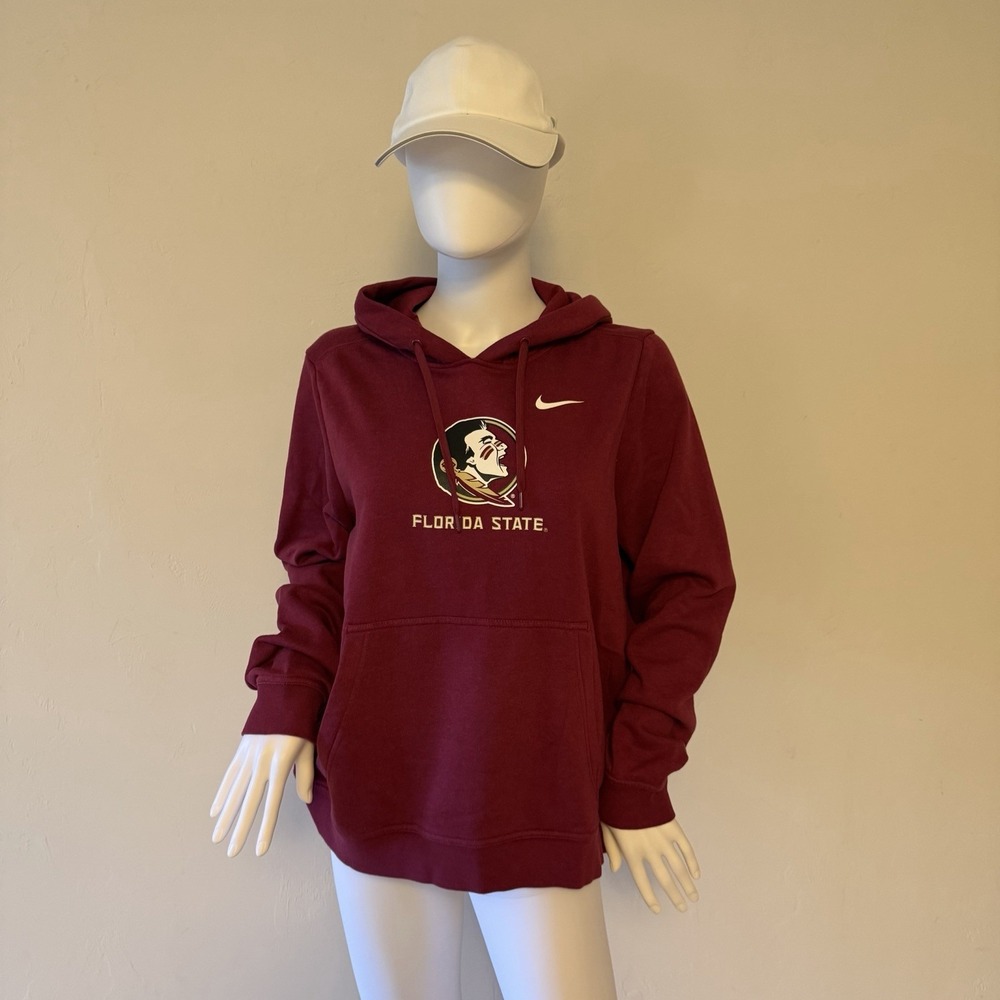 Nike Florida State Seminoles‎ Fleece Hoodie Graphic Print Maroon women's Size L